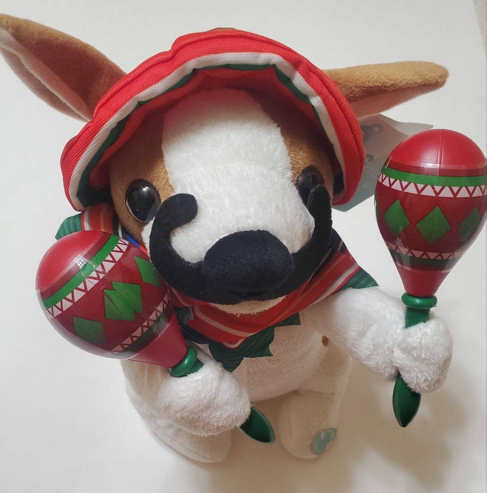 Cinco De Mayo Puppy Maracas Mariachi Singing NWT